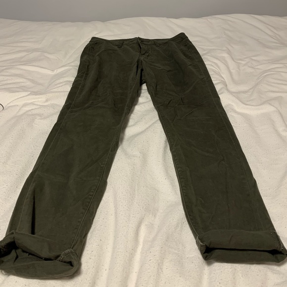 Army Green Low Waisted Jeans - Picture 2 of 3
